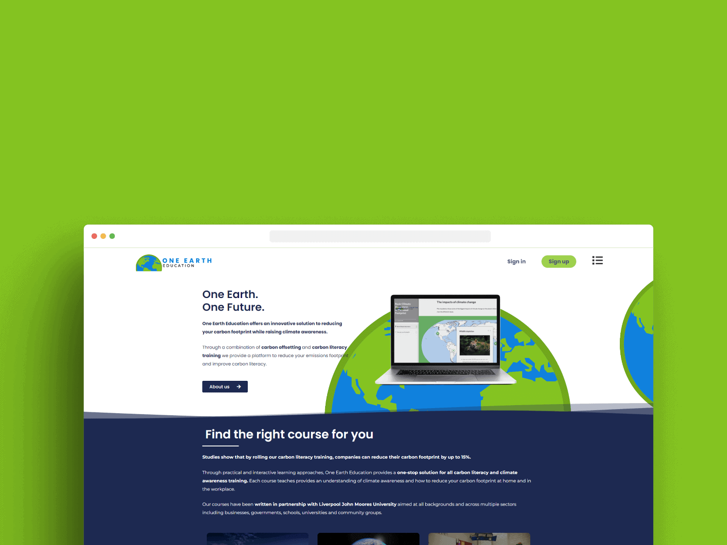 One Earth Education - case study featured image