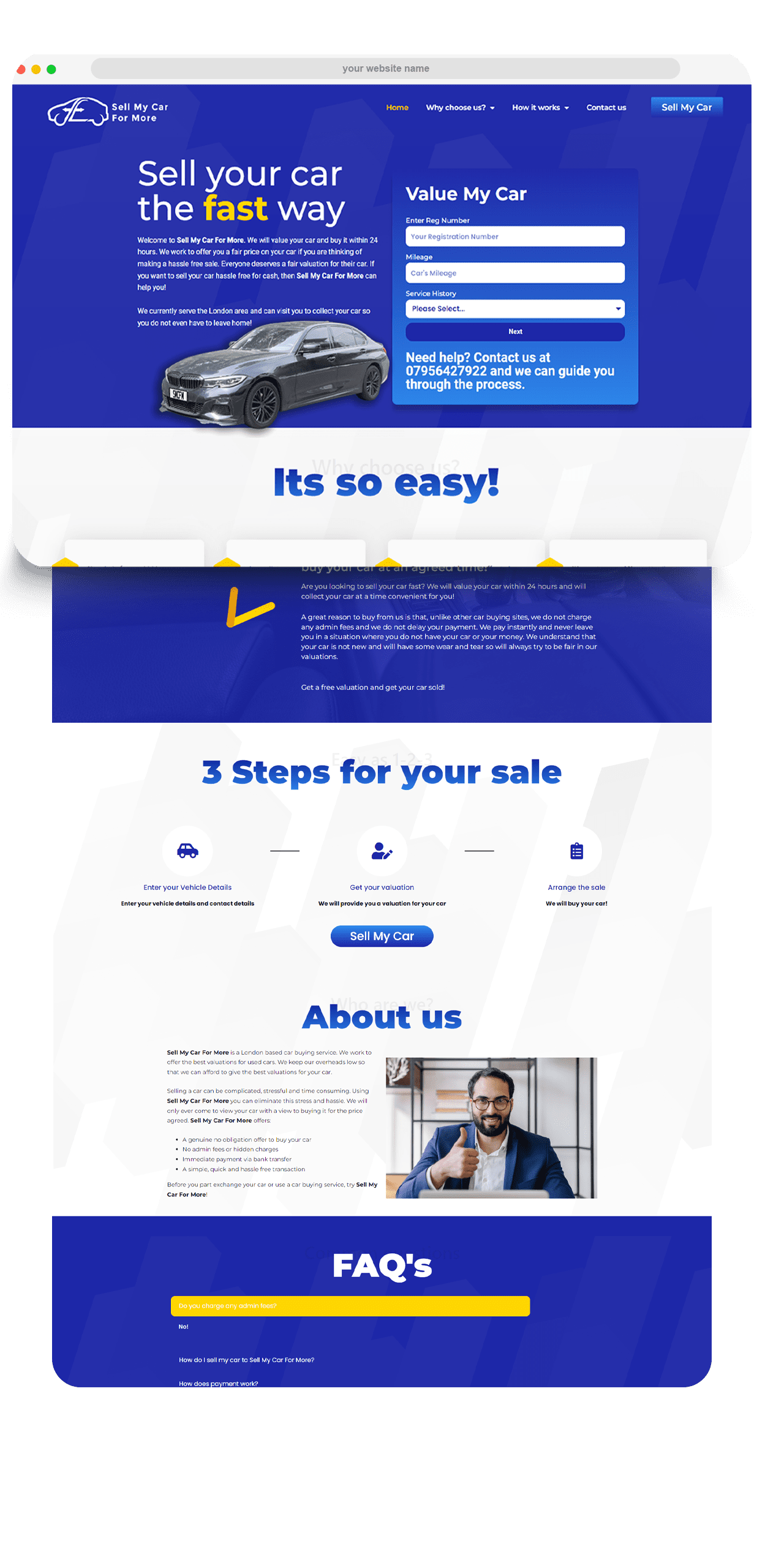 Sell My Car For More - homepage showcase